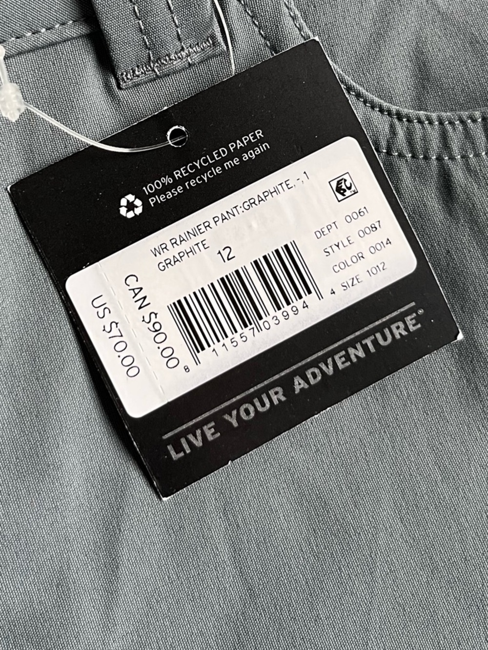 NWT Eddie Bauer “Rainier” Straight Leg outdoor pants - Picture 2 of 8